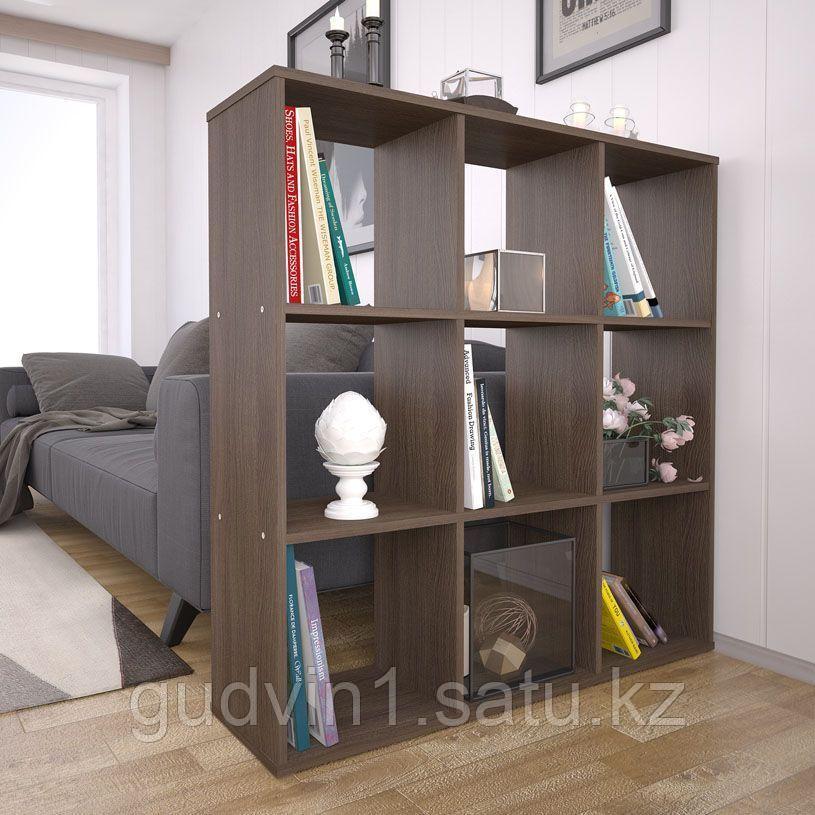 Стеллаж Polini Home Smart Кубический 9 секции, трюфель 01-02903
