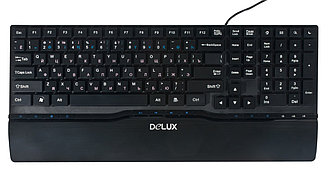 Клавиатура, Delux, DLK-1882UB, Ультратонкая, USB, Кол-во стандартных клавиш 103, 15 мультимедиа-клав