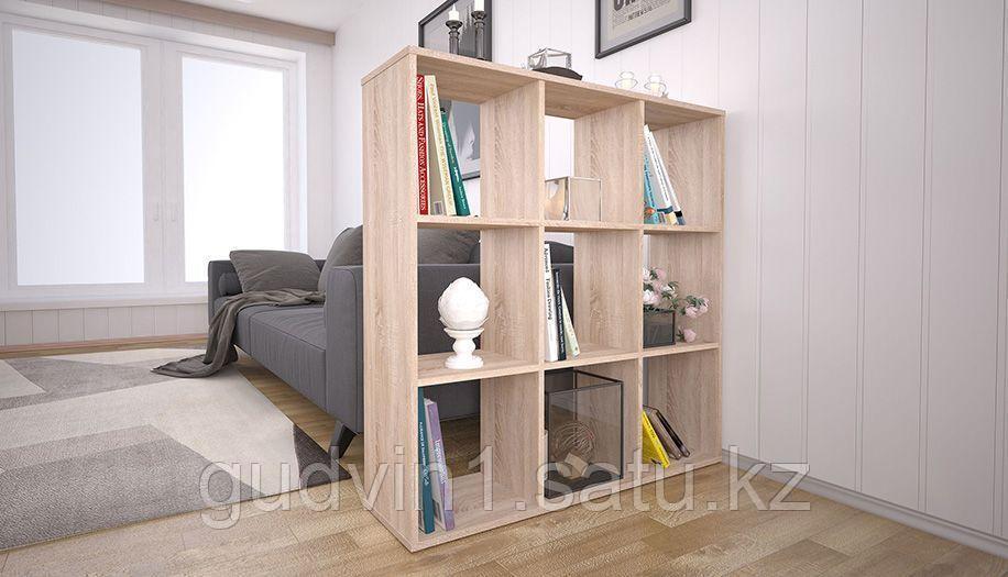Стеллаж Polini Home Smart Кубический 9 секции, дуб 01-02901