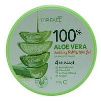 Успокаивающий гель для лица и тела TOP FACE Aloe Vera Soothing Gel 300 ml.