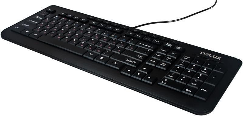Клавиатура, Delux, DLK-3100UB, USB, Кол-во стандартных клавиш 103, 10 мультимедиа-клавиш, Размер: 44