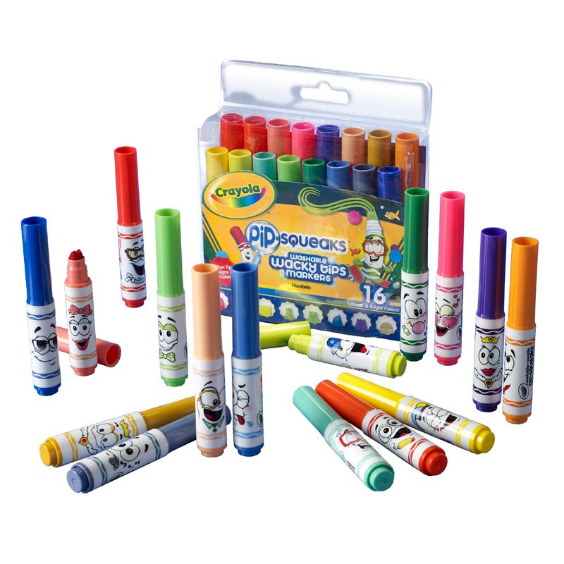 Crayola 16 мини-фломастеров с узорными наконечниками