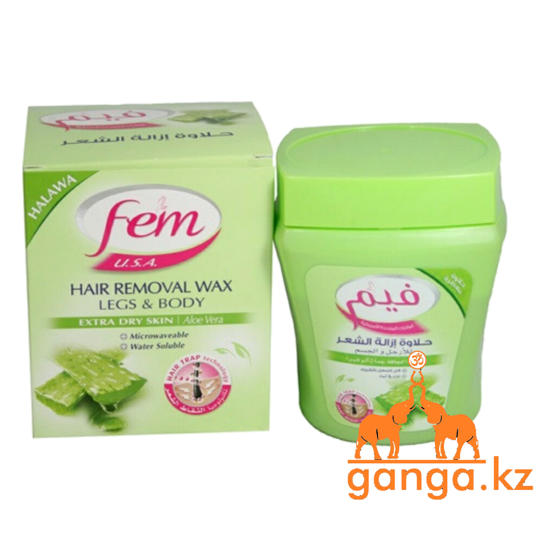 Воск для удаления волос для ног и тела для очень сухой кожи (Aloe Vera), 450г