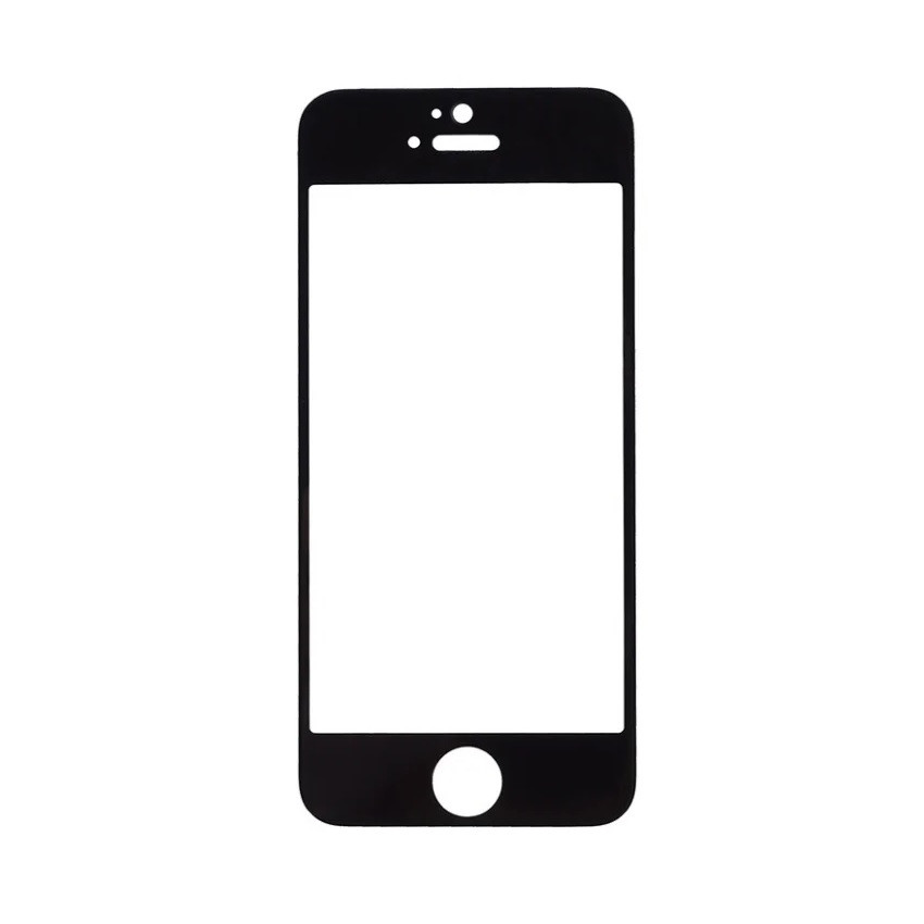 Защитное стекло 5D A-Case Apple iphone 5, iphone 5S, iphone SE, Окантовка Black