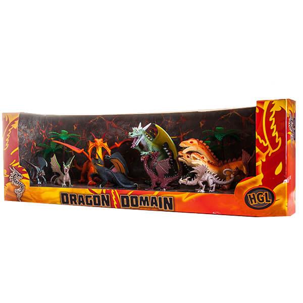 Megasaurs Мегазавры Игровой набор Драконы 9 шт + 2 дерева (в ассортименте)