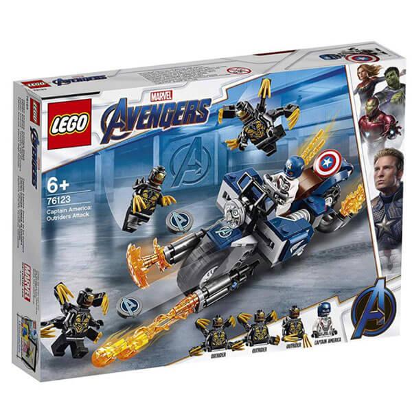 LEGO Super Heroes Конструктор ЛЕГО Супер Герои Капитан Америка: Атака Аутрайдеров