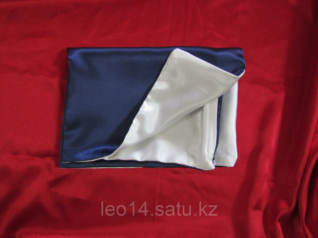 Наволочка двухцветная (бело-синяя) для сублимации, 30х40 см, атлас