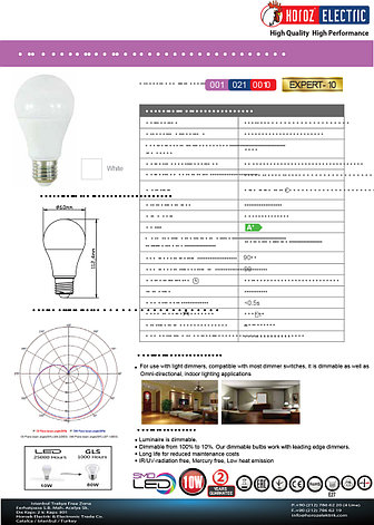 Светодиодная лампа LED диммируемая EXPERT-10 10W 6400K, фото 2
