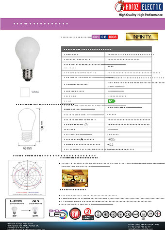 Светодиодная лампа LED INFINITY 8W 3000K, фото 2