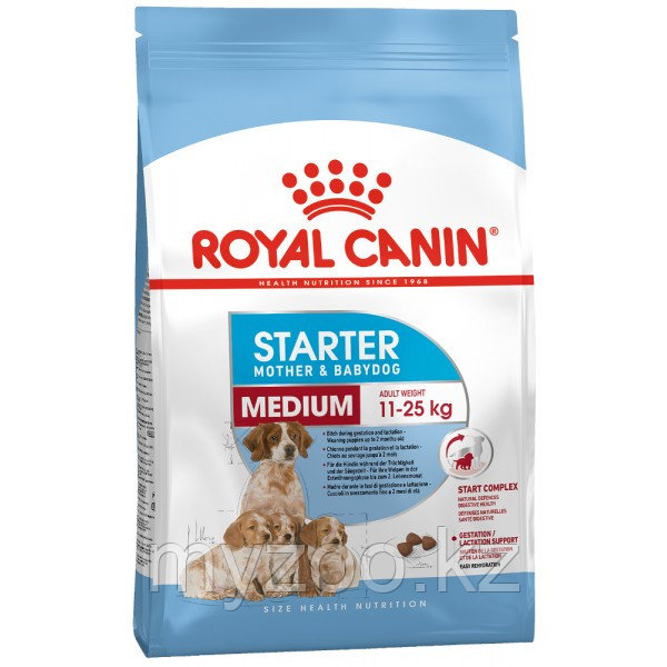 Royal Canin MEDIUM STARTER M&B для щенков до 2-х месяц. и беременных,кормящих сук средних пород, 12кг