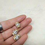 Бусина с фианитами, 11*9мм, фото 2