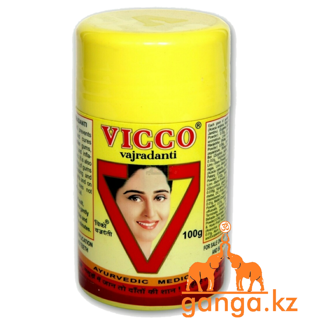 Зубной травянной порошок Ваджрадани Викко (Vajradanti VICCO), 100г