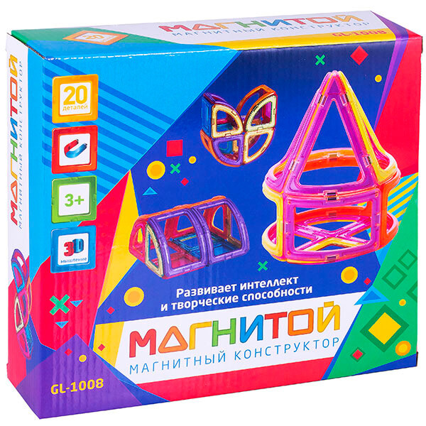 Магнитой  Конструктор магнитный Конус (20 деталей, 2 - с окном)