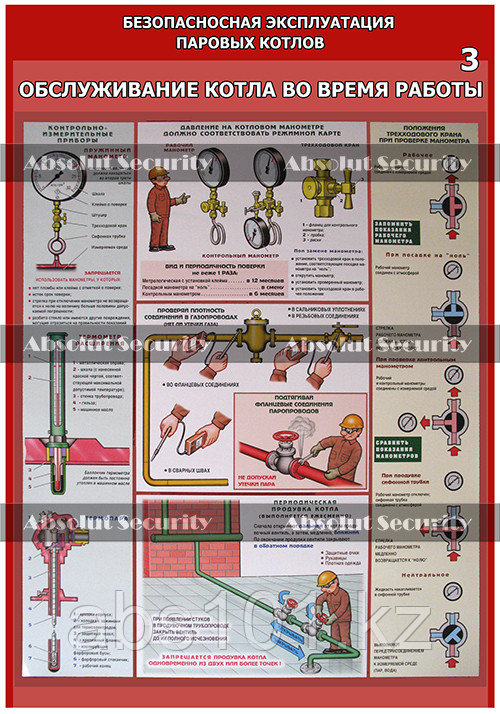 Плакат "Безопасная эксплуатация паровых котлов" - фото 4 - id-p67544408