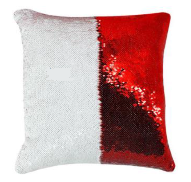 Подушка с пайетками для сублимации "Красный"