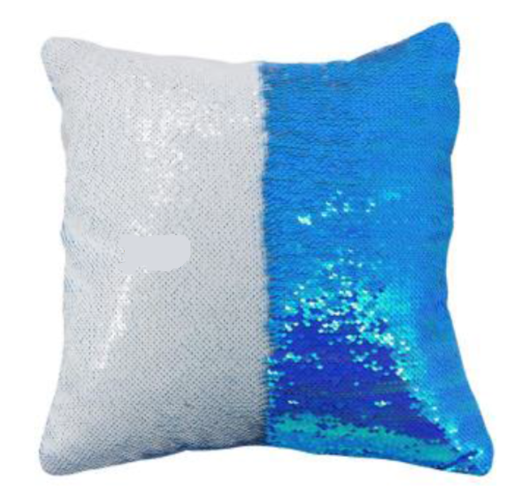 Подушка с пайетками для сублимации  "Голубой"