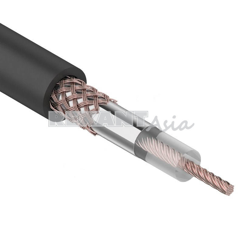 Кабель RG-58 A/U REXANT 50 Ом 64% черный бухта 100 м ( 01-2003 )
