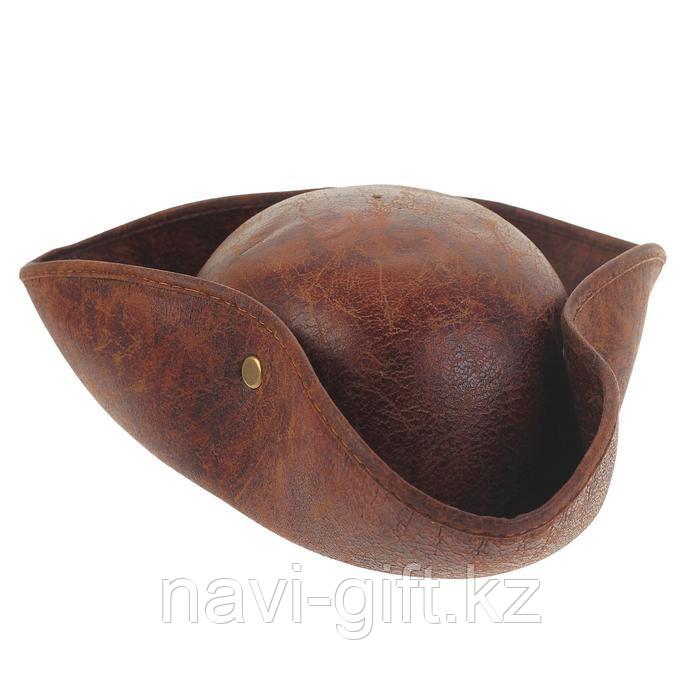 Карнавальная шляпа "Пират", 56-58 см, цвет коричневый - фото 1 - id-p67548918