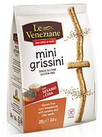 Безглютеновые Хлебные палочки Le Veneziane Mini Grissini с кунжутом и семенами чиа 250 г