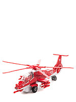 Технопарк Металлическая инерционная модель вертолет "Пожарная служба" (свет, звук)