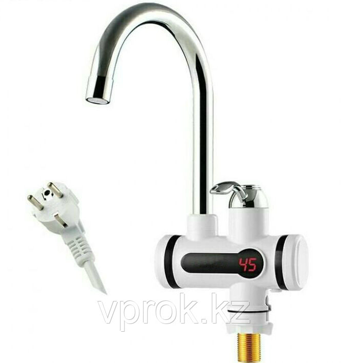 Проточный электрический водонагреватель c дисплеем Instant Electric Heating Water Faucet