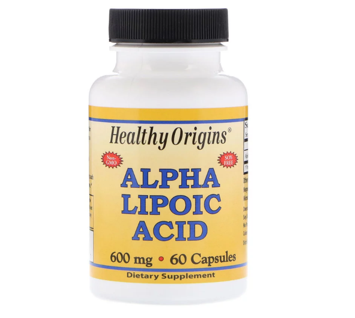 Healthy Origins, Альфа-липоевая кислота, 600 мг, 60 капсул