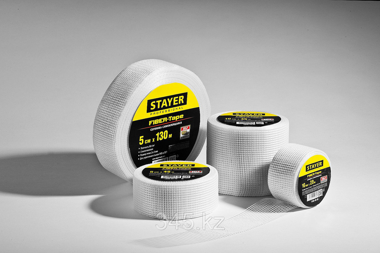 Серпянка самоклеящаяся FIBER-Tape, 5 см х 20м, STAYER Professional 1246-05-20 - фото 3 - id-p67594284