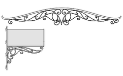Кованые элементы для козырька