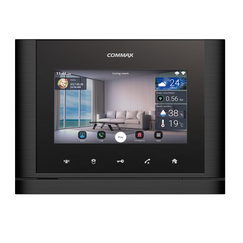 COMMAX - CMV-70MX(BLK) - Android, технология IoT -  монитор с памятью