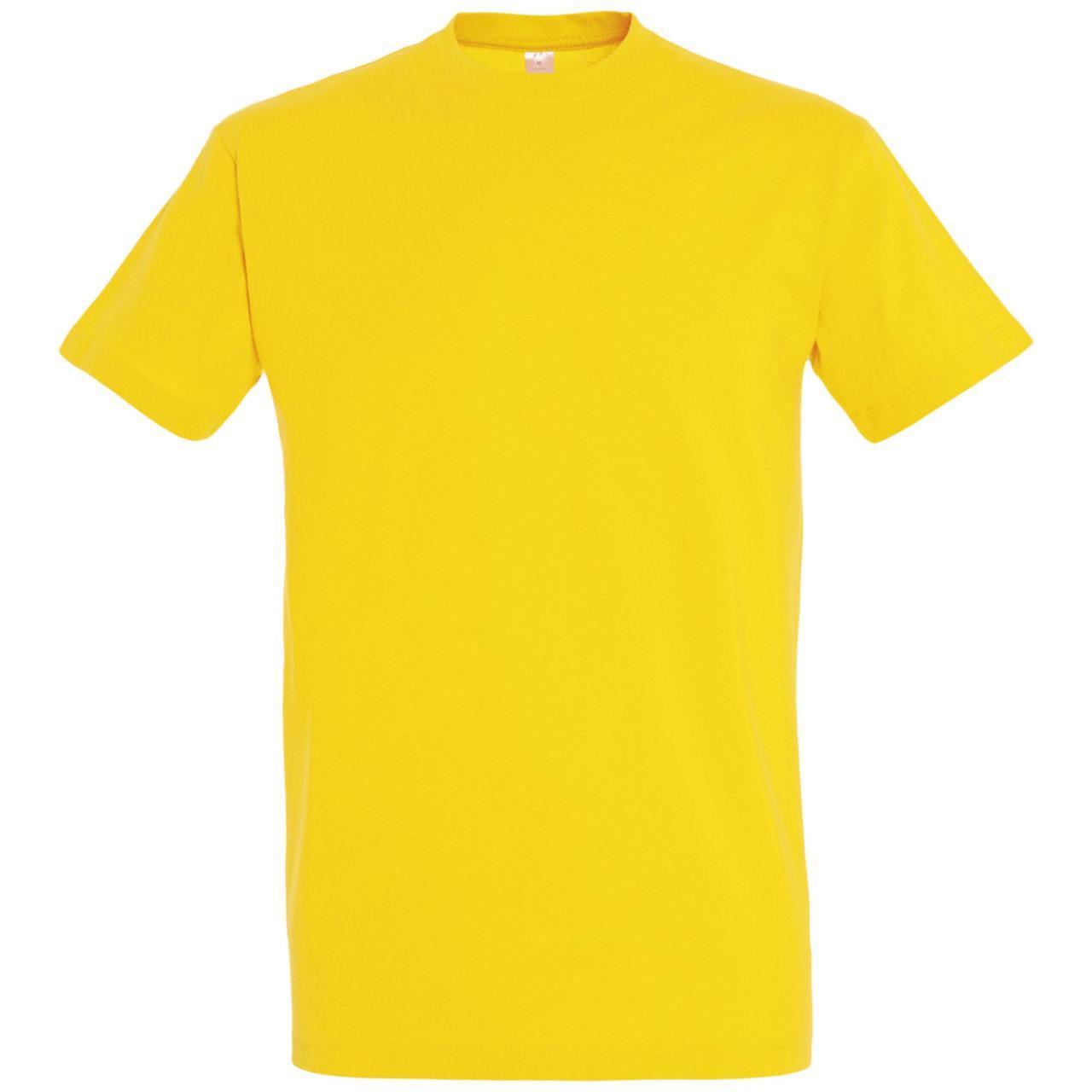 Oднотонная футболка | Желтая | 160 гр. | L - фото 1 - id-p67616178