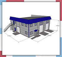 Автомойка из сэндвич панелей