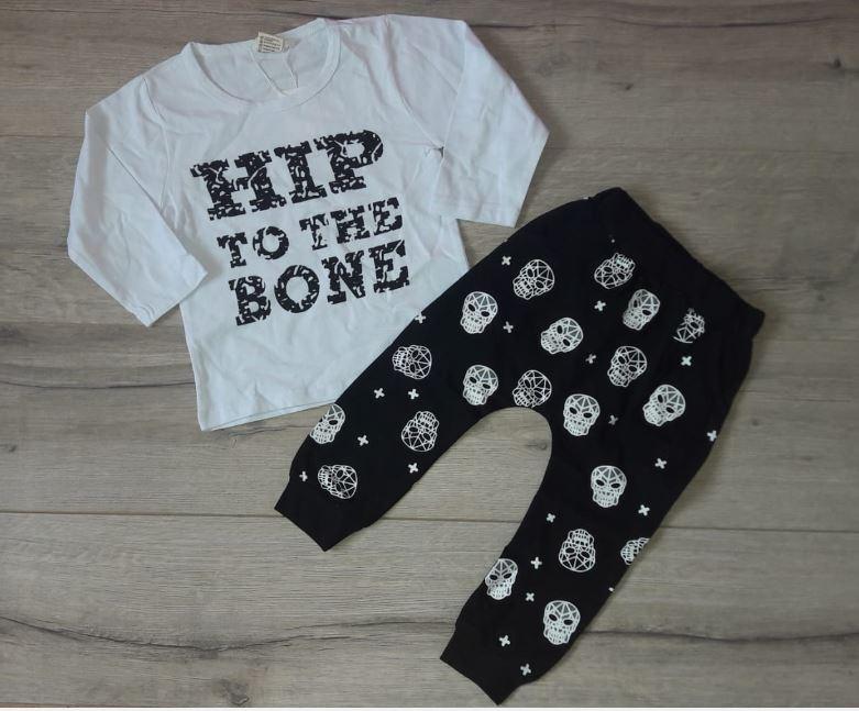 Костюм "HIP" черно- белый, на 2, 3 года