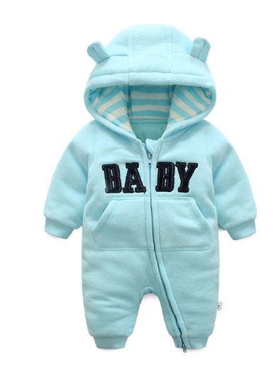 Комбинезон демисезонный, "BABY", цвет голубой, на 3-6 мес