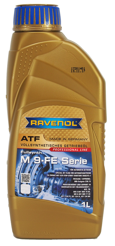 Трансмиссионная гидравлическая жидкость Ravenol ATF M 9-Serie для 7-ступенчатых АКПП Mercedes 1L