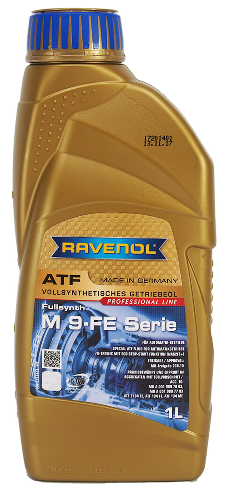 Трансмиссионная гидравлическая жидкость Ravenol ATF M 9-Serie для 7-ступенчатых АКПП Mercedes 1L - фото 1 - id-p67619586