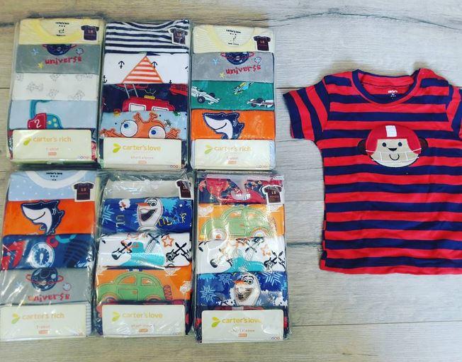 Футболки 5шт, для мальчиков, Carter's, на 18 мес