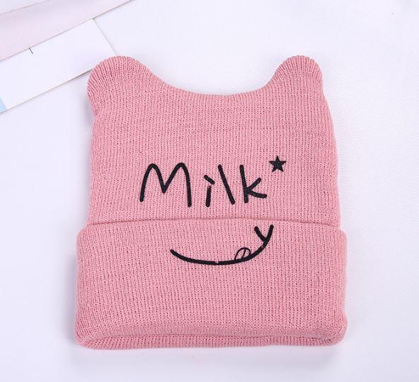 Шапочка теплая "Milk", на 3-12 мес, цвет розовый