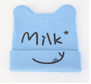 Шапочка теплая "Milk", на 3-12 мес, цвет голубой