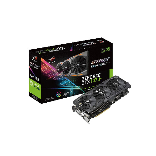 Видеокарта Asus ROG STRIX  GeForce GTX1070Ti (Nvidia, 8 Гб, GDDR5, 256 бит, PCI-E 3.0 x 16, 1 x DVI-D, 2 x