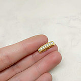 Многорядный разделитель, с фианитами, 16х4х5мм, фото 3