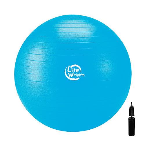 Мяч гимнастический 1867LW (75см, антивзрыв, с насосом, голубой) - фото 1 - id-p67624275