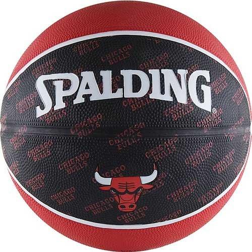 Мяч баск. SPALDING Chicago Bulls р. 7, резина, красно-черн-белый