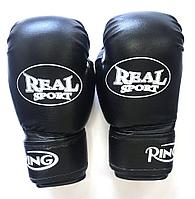 Перчатки   боксерские REALSPORT  8 унций, черный
