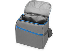 Изотермическая сумка-холодильник Classic c контрастной молнией, серый/голубой, фото 2