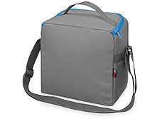 Изотермическая сумка-холодильник Classic c контрастной молнией, серый/голубой, фото 3