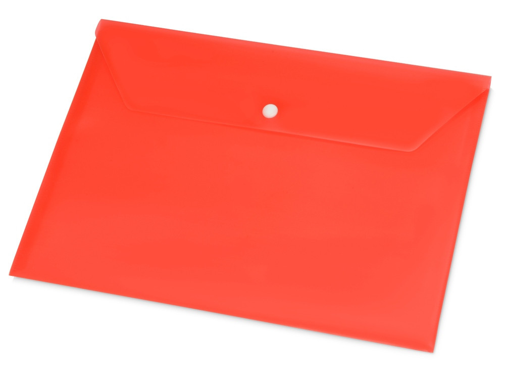 Папка-конверт А4 с кнопкой, красный - фото 1 - id-p67615578