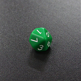 Зеленый десятигранный кубик (d10) для ролевых и настольных игр