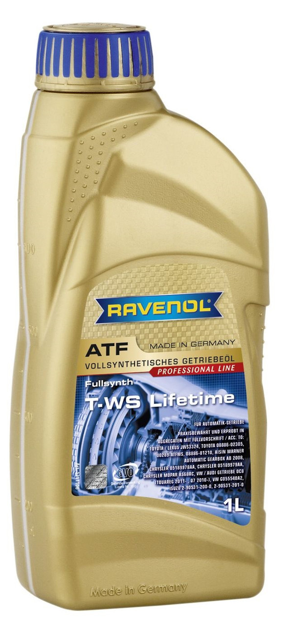 Ravenol ATF T-WS Lifetime Трансмиссионная гидравлическая жидкость для АКПП LEXUS, TOYOTA, AISIN 1L - фото 1 - id-p67642943