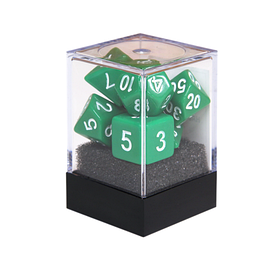 Набор кубиков Единорог зеленый, D4, D6ц, D8, D10, D12, D20, D%