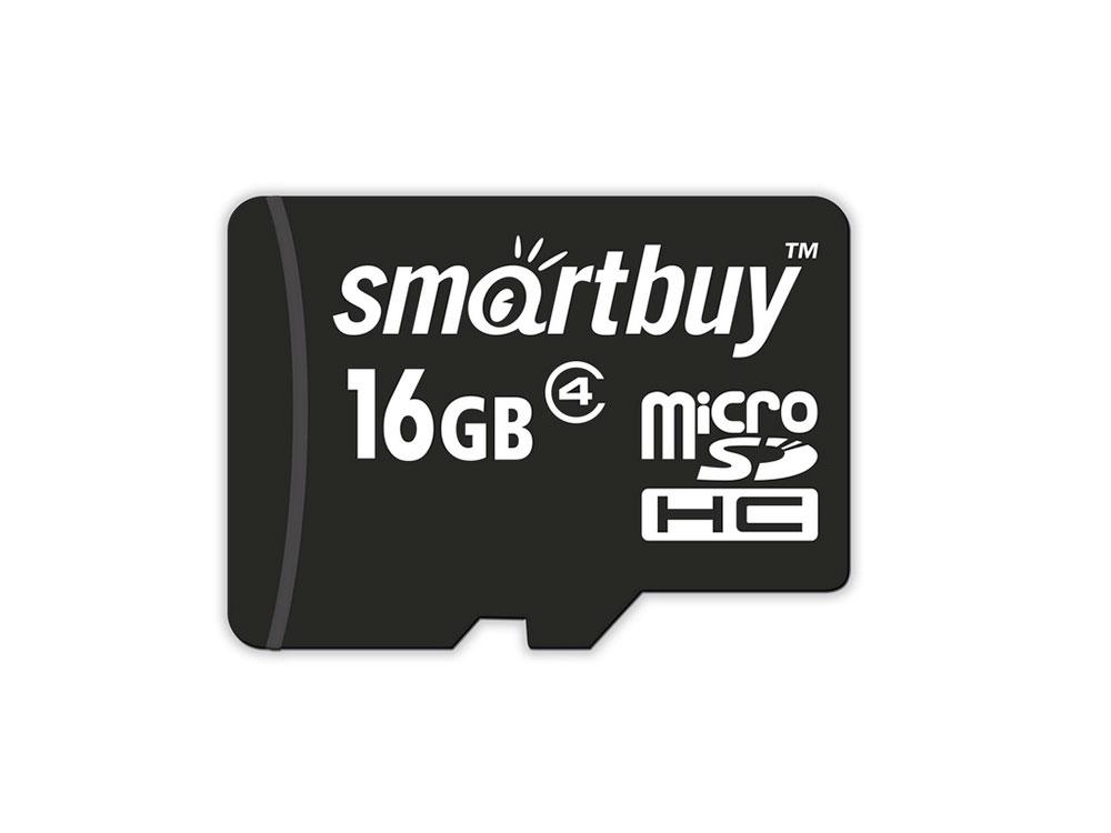 Карта памяти microSD с адаптером Smartbuy 16GB (class 10)